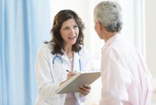 Doctor talking to a patient